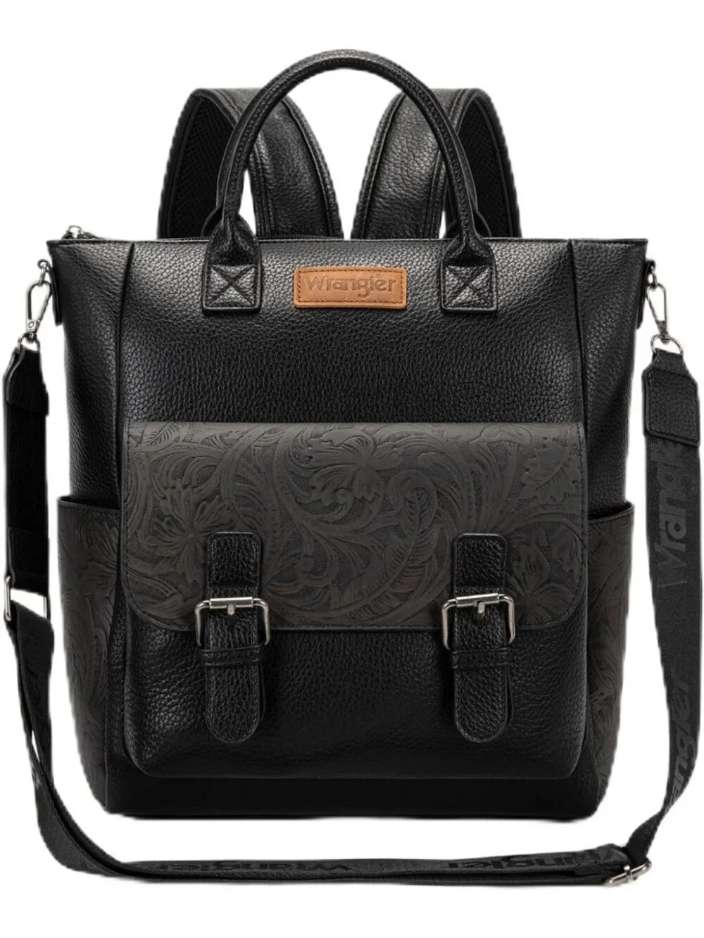 Stylish Convertible Black Backpack Purse for Women - Versatile Shoulder Bag